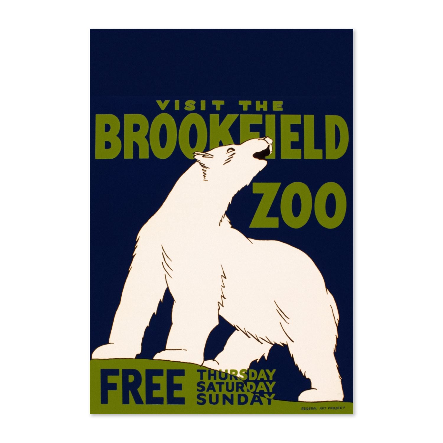 Brookfield Zoo Polar Bear poster print